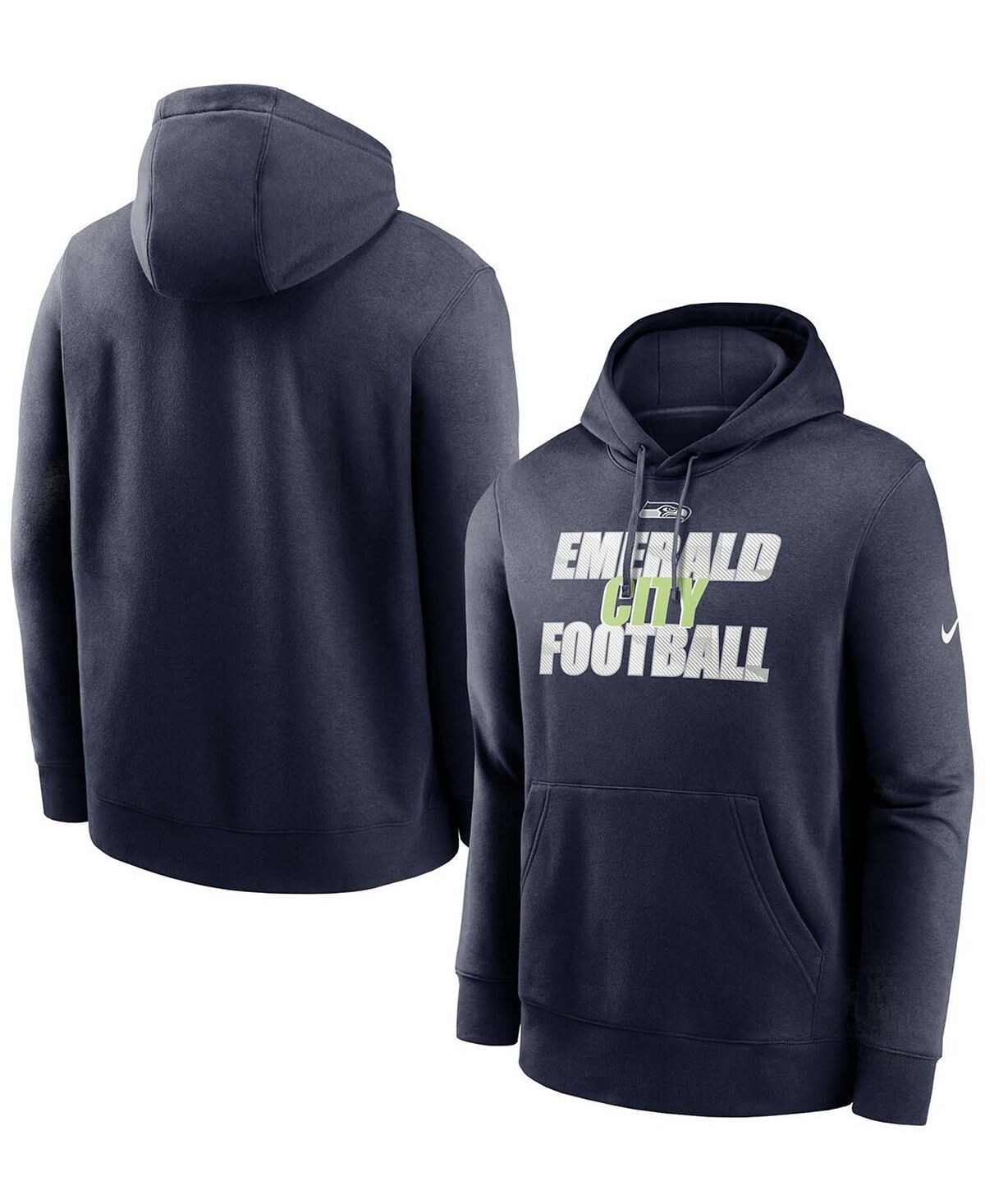 

Мужской темно-синий пуловер с капюшоном для колледжа Сиэтл Сихокс Fan Gear Local Club Nike