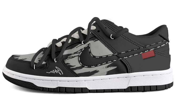 

Кроссовки Nike Dunk Skateboarding Shoes Women's Low-top Gray, черный