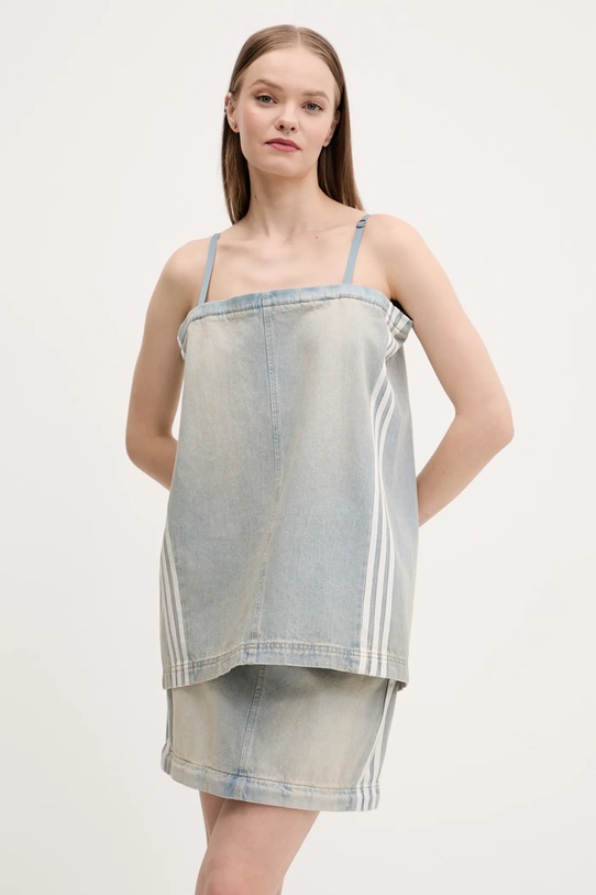 Джинсовая юбка DENIM ZIP SKIRT Adidas Originals, синий — фото 2