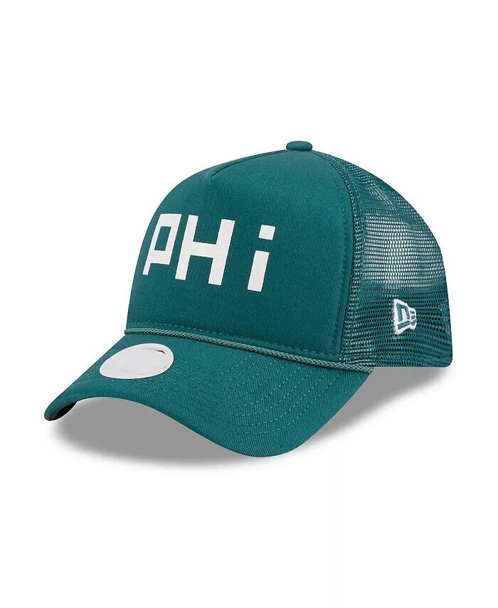 

Женская регулируемая кепка Midnight Green Philadelphia Eagles Mc Gee Trucker 9FORTY New Era, зеленый