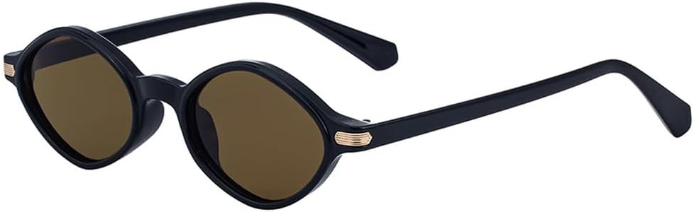 

Классические овальные солнцезащитные очки в маленькой оправе для женщин, в стиле стимпанк, для вождения, модные круглые очки с защитой от УФ-излучения UV400 WNCKSQ, C2blackbrown