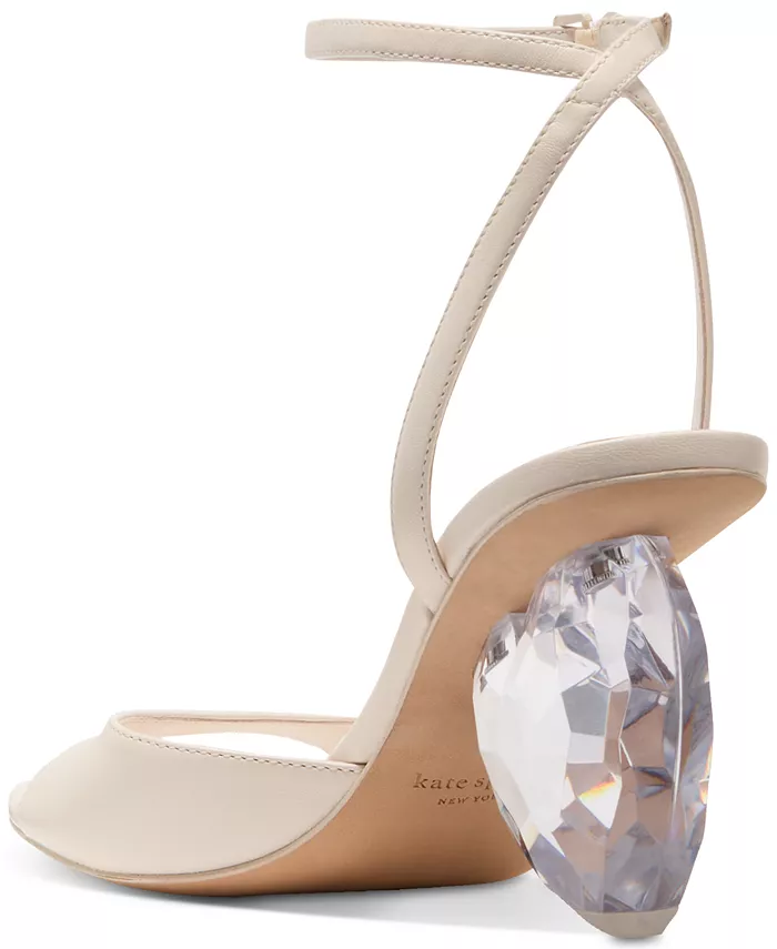 Женские босоножки на каблуке Perfect Pair Heart Heel kate spade new york, коричневый/бежевый — фото 3