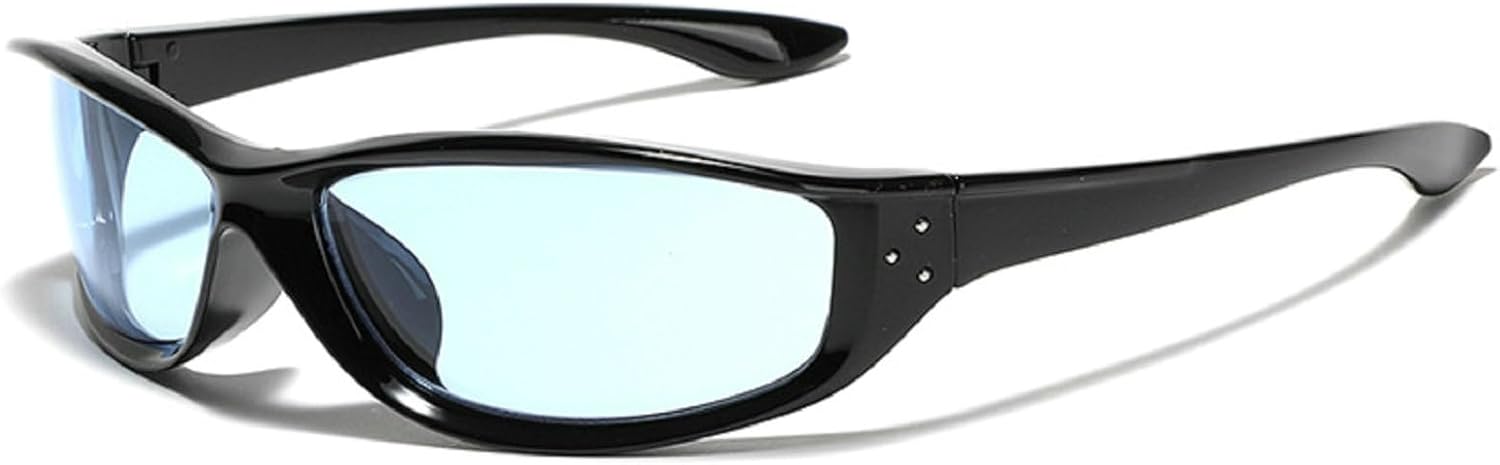 

Модные зеркальные спортивные солнцезащитные очки для женщин и мужчин, в стиле Y2K, прямоугольные, узкие, мужские, для велоспорта и вождения, солнцезащитные очки N45 mincl, Blue