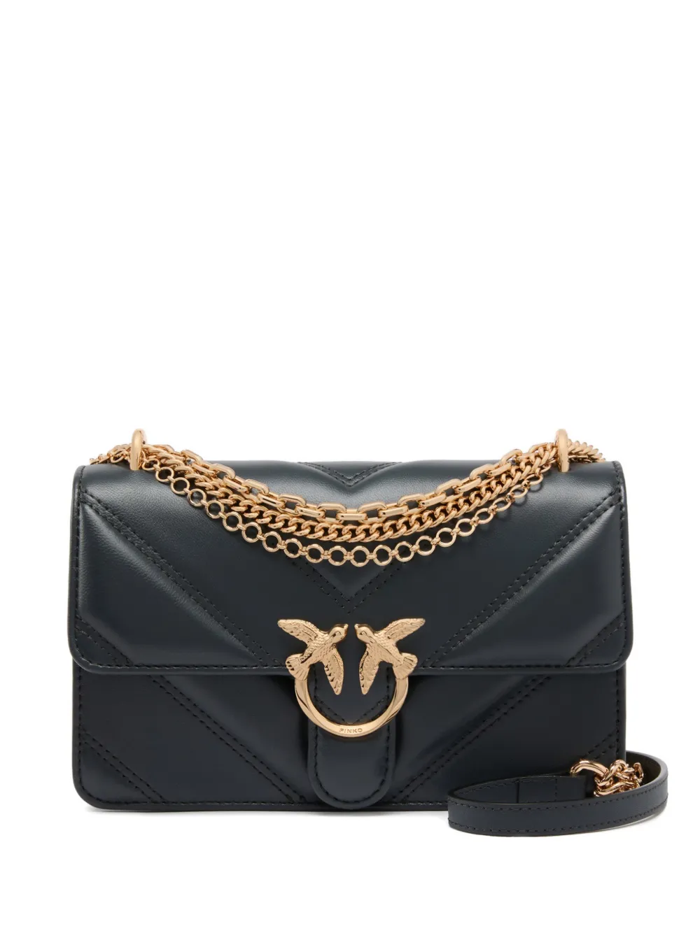 

Сумка на плечо Mini Love Bag One с шевронным узором Pinko, серый