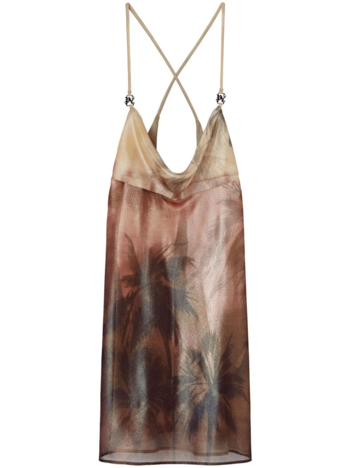 

Мини-платье Palm Angels Sunset Palms, нейтральный