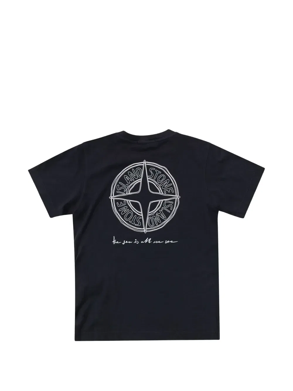 Футболка с принтом компаса Stone Island Junior, синий — фото 2