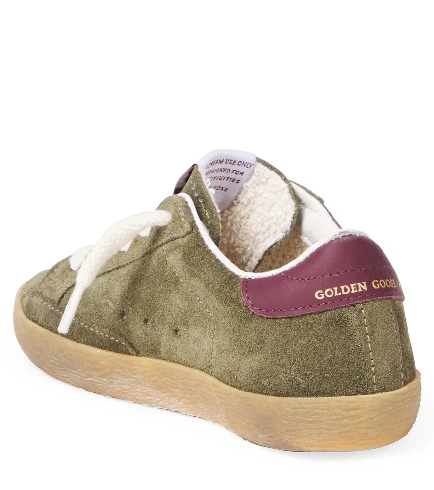 Замшевые кроссовки Super Star с кожаной отделкой Golden Goose Kids, зеленый — фото 2