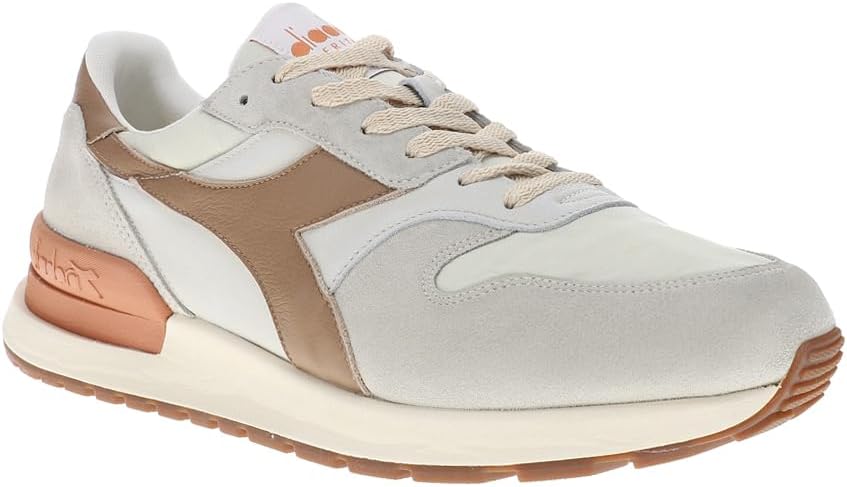 Мужские кроссовки Diadora Conquest из нубука на шнуровке, повседневные- белые — фото 2
