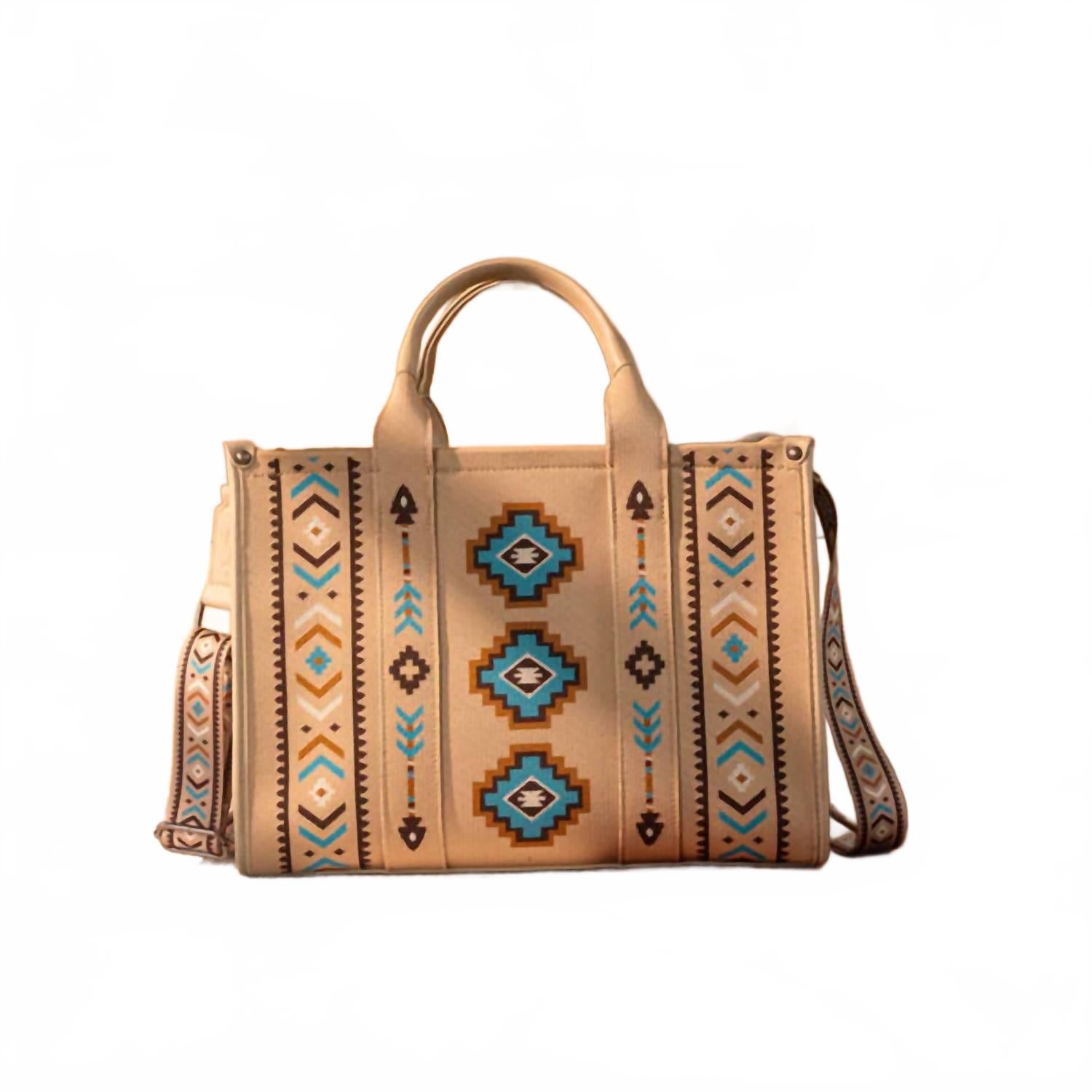 

Montana West Сумка-тоут через плечо с ацтекским принтом, коричневая