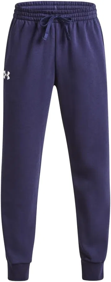 Детские флисовые спортивные штаны Under Armour Rival, (410) Midnight Navy//White