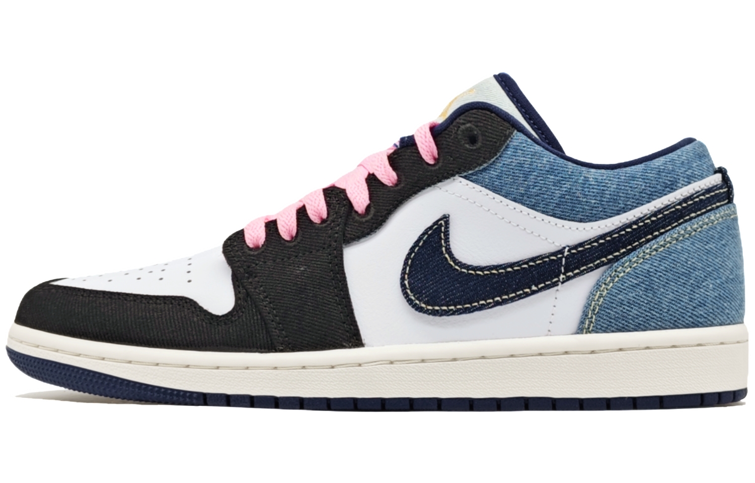 

Jordan Кроссовки Air 1 Lightning Blue Black Abrasion Resistant Low top Vintage мужские черно-бело-синие