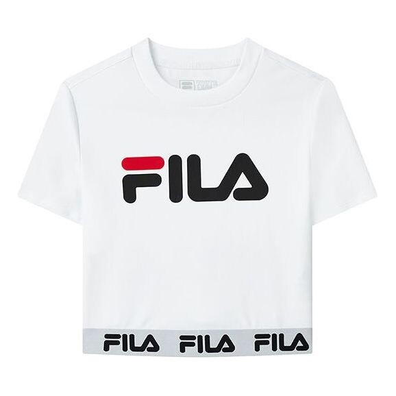 

Футболка logo print short sports short sleeve white Fila, белый