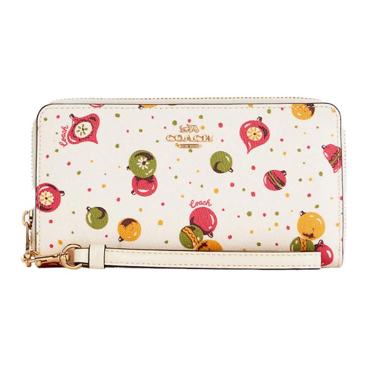 

COACH Кожаный клатч на молнии белый