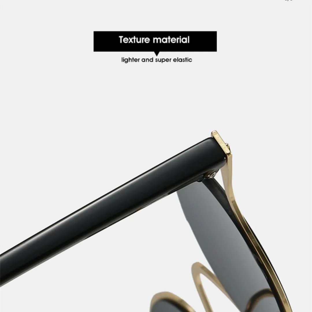 

Модные маленькие круглые металлические мужские солнцезащитные очки в стиле ретро с заклепками, панк, градиентные, UV400, женские градиентные TYUVIVO, Leopard Blue