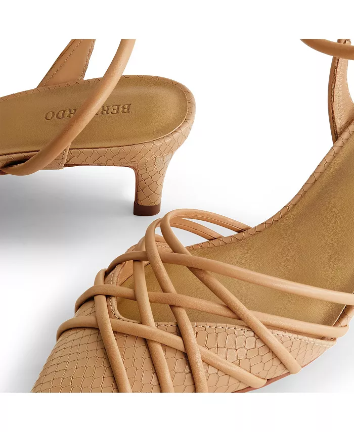 Бернардо Minu Туфли-лодочки на низком каблуке Bernardo Footwear, коричневый/бежевый — фото 4