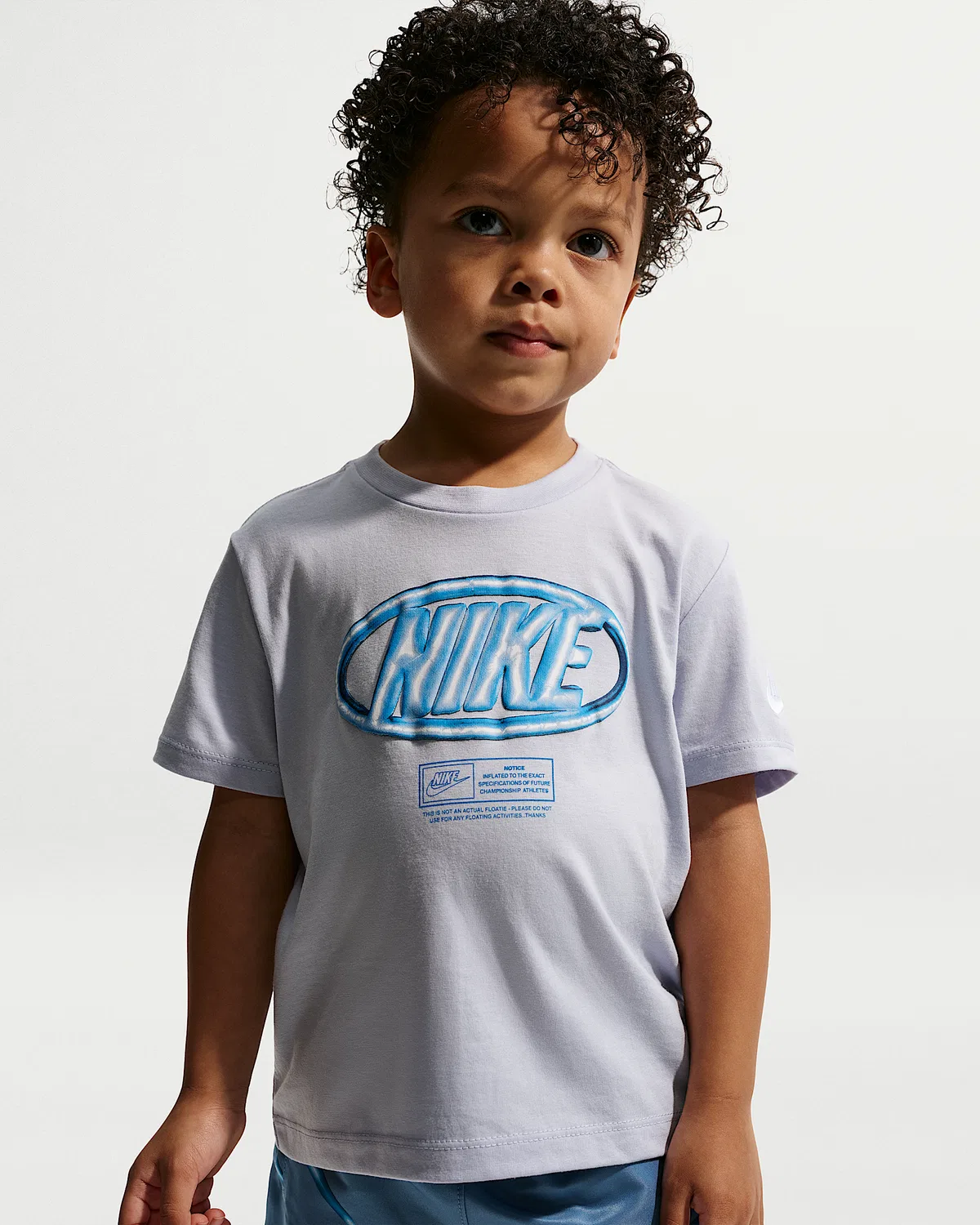 Детский набор из футболки и шорт с плавательным эффектом Nike Sportswear Club, Work Blue — фото 2