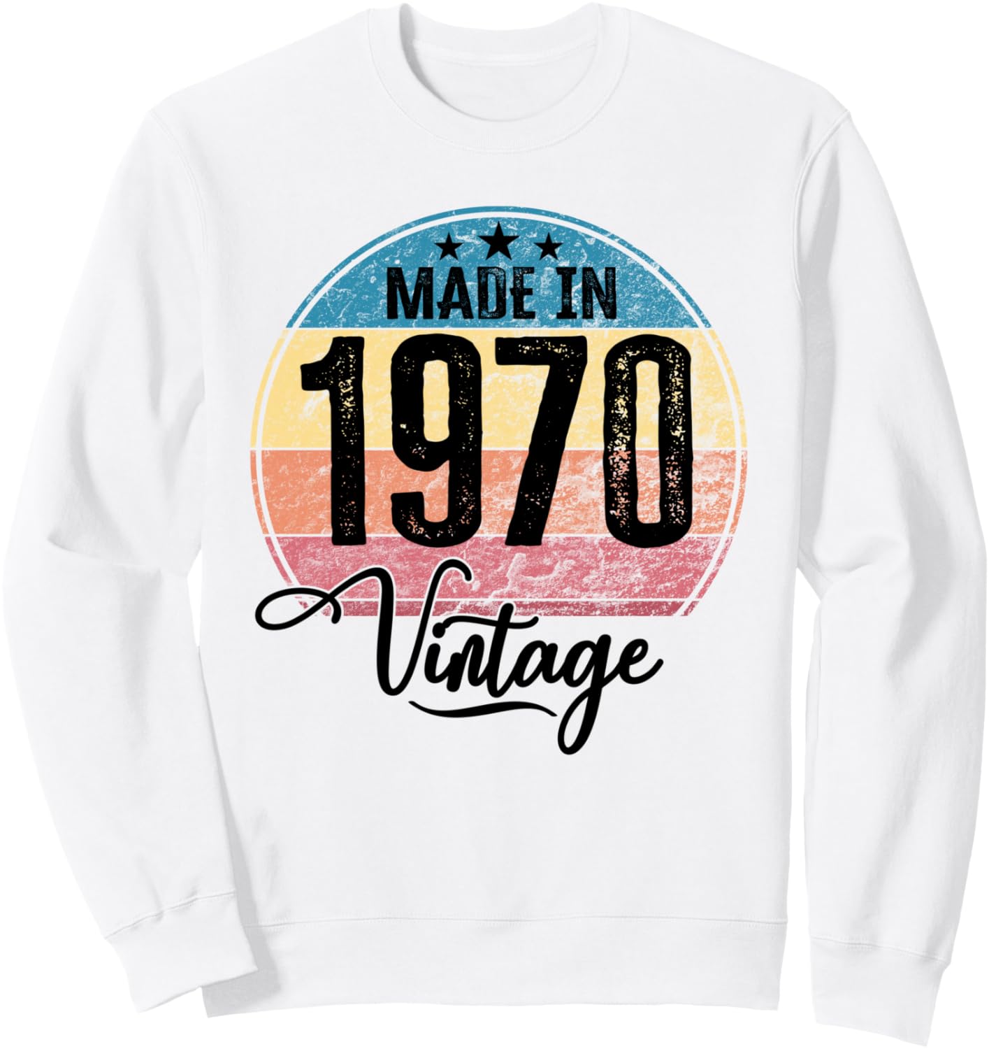 

Винтажная толстовка ко дню рождения 1970 года Kattos - Happy Birthday 1970, белый