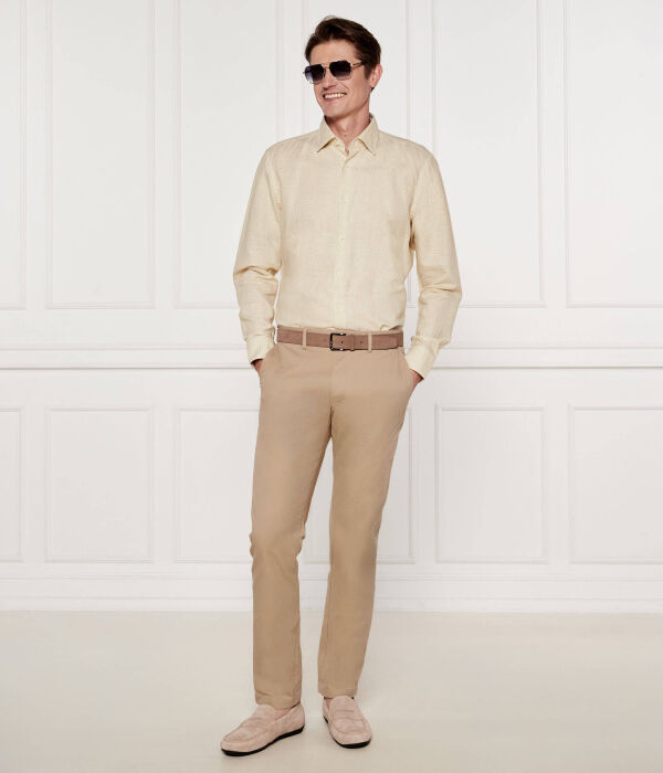 Льняная рубашка c-hal-kent-c1-223 Casual fit Boss, желтый — фото 2