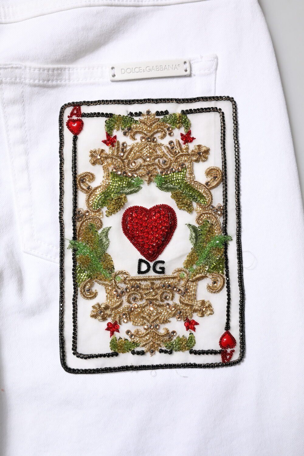 Белые джинсы-скинни GRACE со средней талией Dolce & Gabbana, белый — фото 4