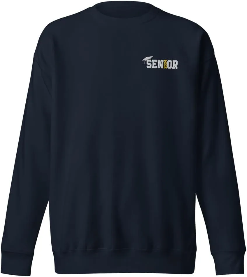 

Толстовка Senior 2024 с вышивкой, Unisex Premium Sweatshirt