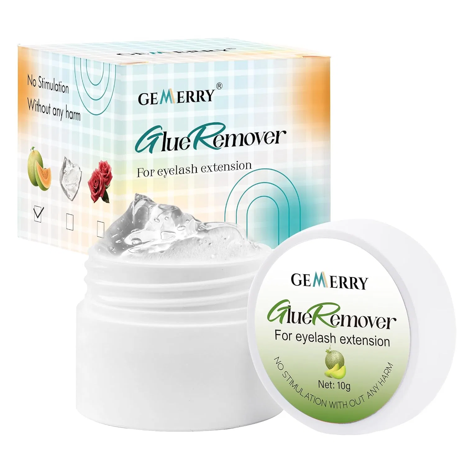 Крем для лица Gemerry — Ремувер для наращенных ресниц с ароматом дыни , Cantaloupe Flavour, 10 г