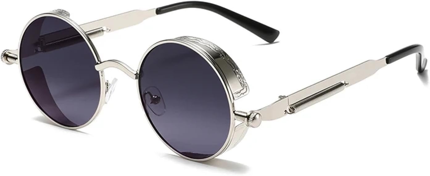 

Солнцезащитные очки с защитой от УФ-излучения UV400 | Круглые мужские очки в металлической оправе | Линзы конфетных цветов для занятий спортом на открытом воздухе и вождения DSVIGF, S-gradient Grey