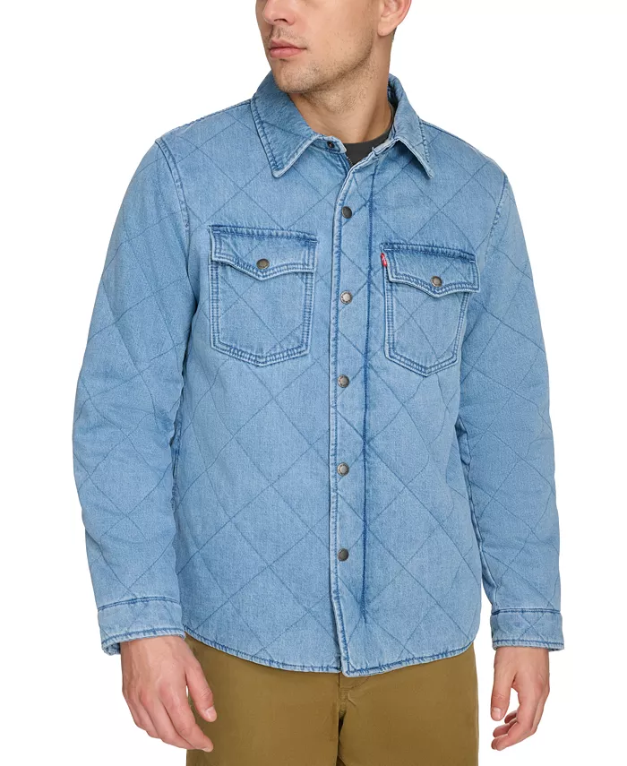 

Мужская джинсовая ковбойская куртка с ромбовидной стежкой Levi's, синий