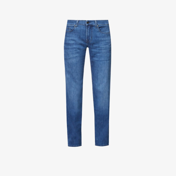 

Джинсы Standard Luxe Performance прямого кроя из эластичного денима 7 For All Mankind, синий