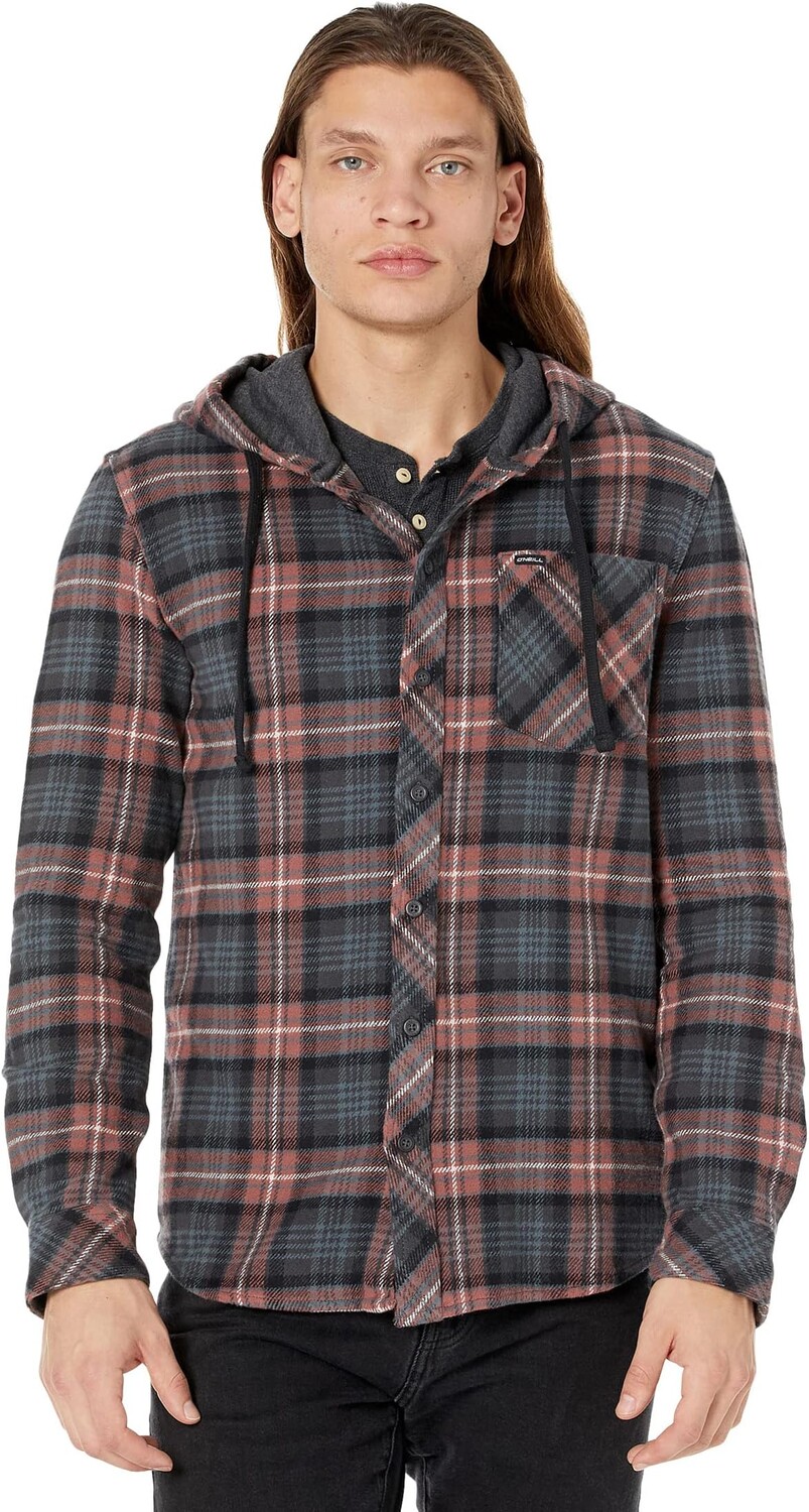 

Толстовка O'Neill Clayton Hooded Flannel Shirt, цвет Mahogany