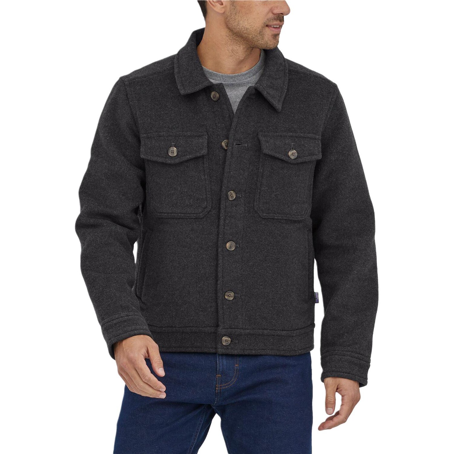 Шерстяная куртка Trucker для мужчин Patagonia, цвет New Marine Blue/New Navy — фото 4