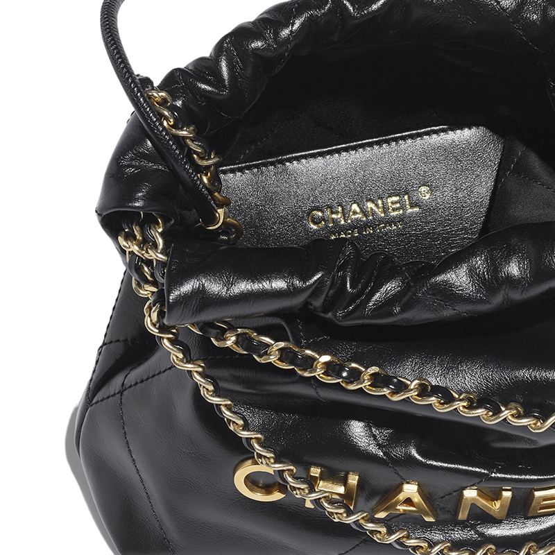 Сумка 22 Mini 23S Глянцевая Телячья Кожа Черная CHANEL — фото 4