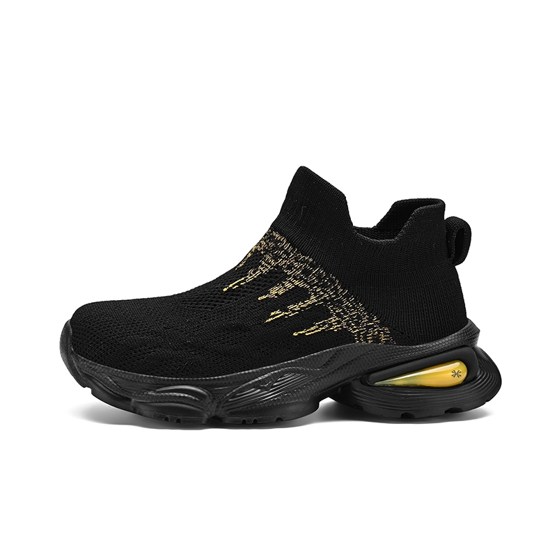 

Прочные дышащие детские кроссовки для бега YUZHAOLIN, черный