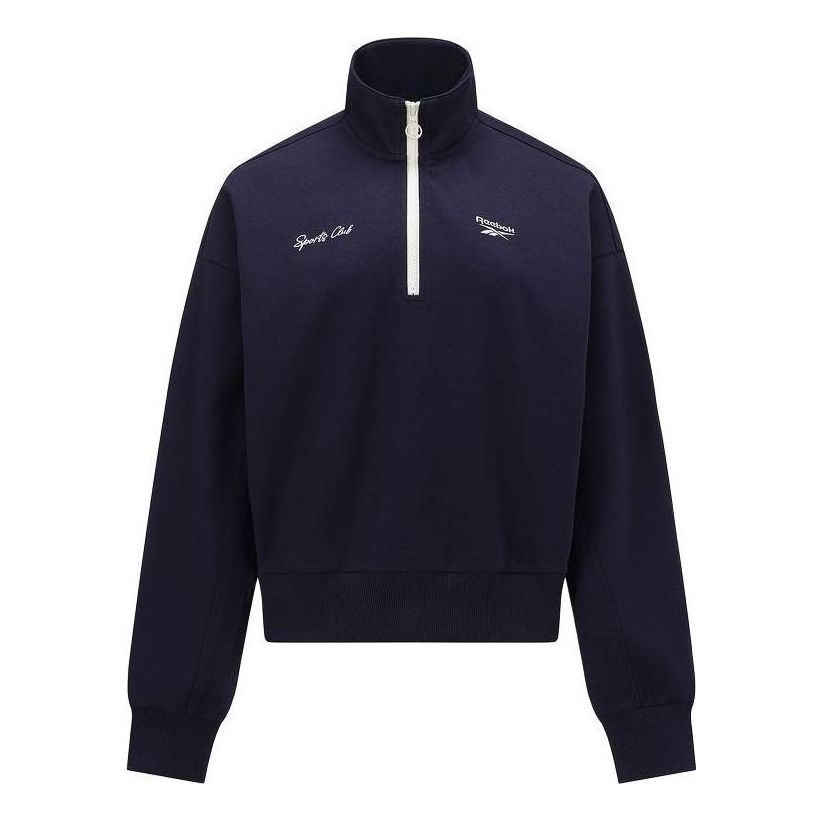 

Свитер (WMNS) Reebok Sports Club Quarter-Zip Sweatshirt 'Dark Blue', синий