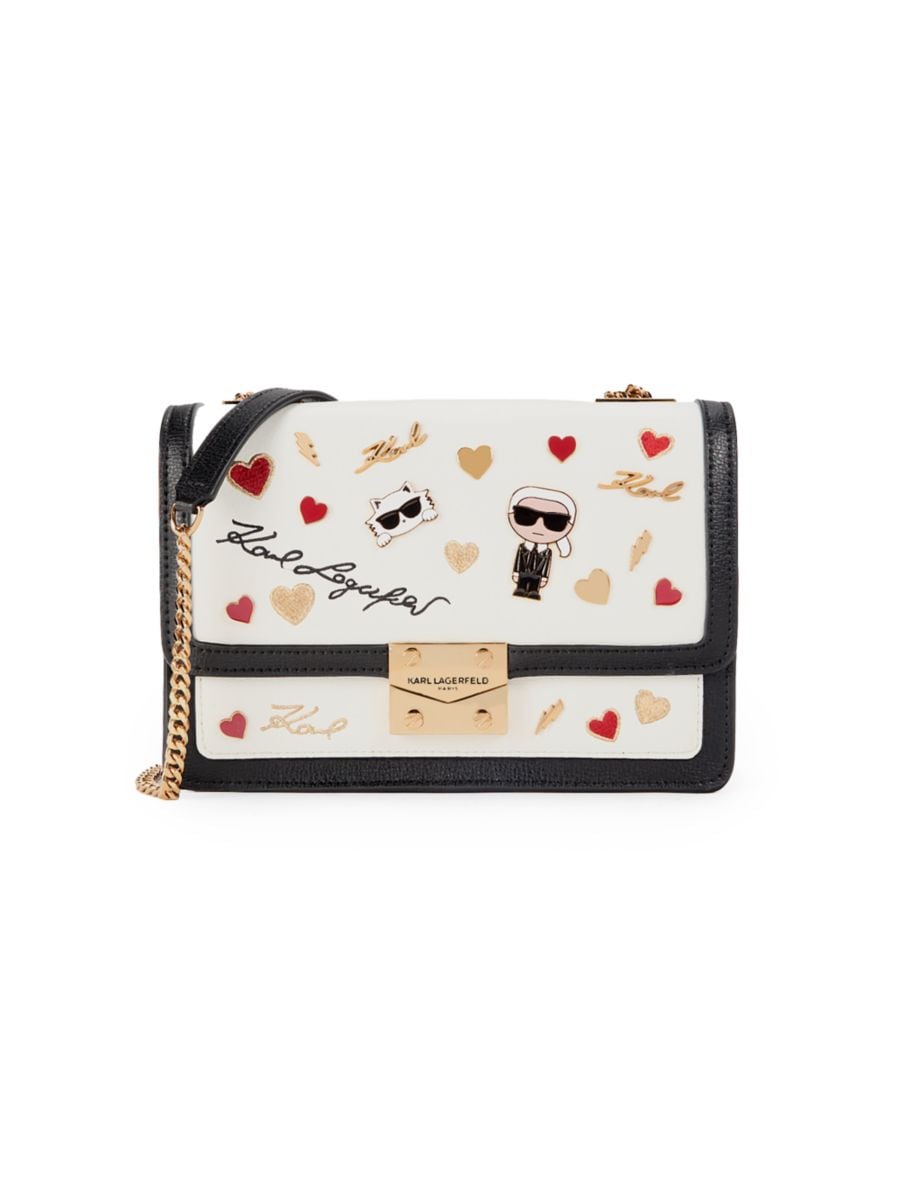 

Сумка через плечо Corrine Graphic среднего размера Karl Lagerfeld Paris, цвет Multi White