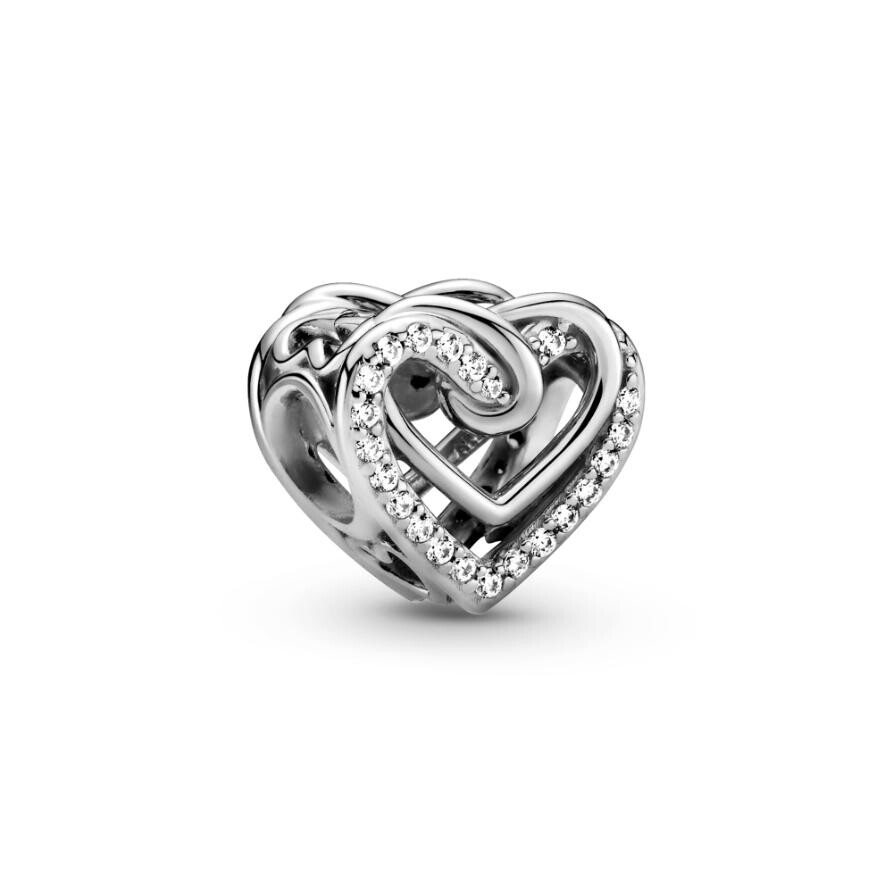 

Шарм Sparkling Entwined Hearts Pandora, стерлинговое серебро