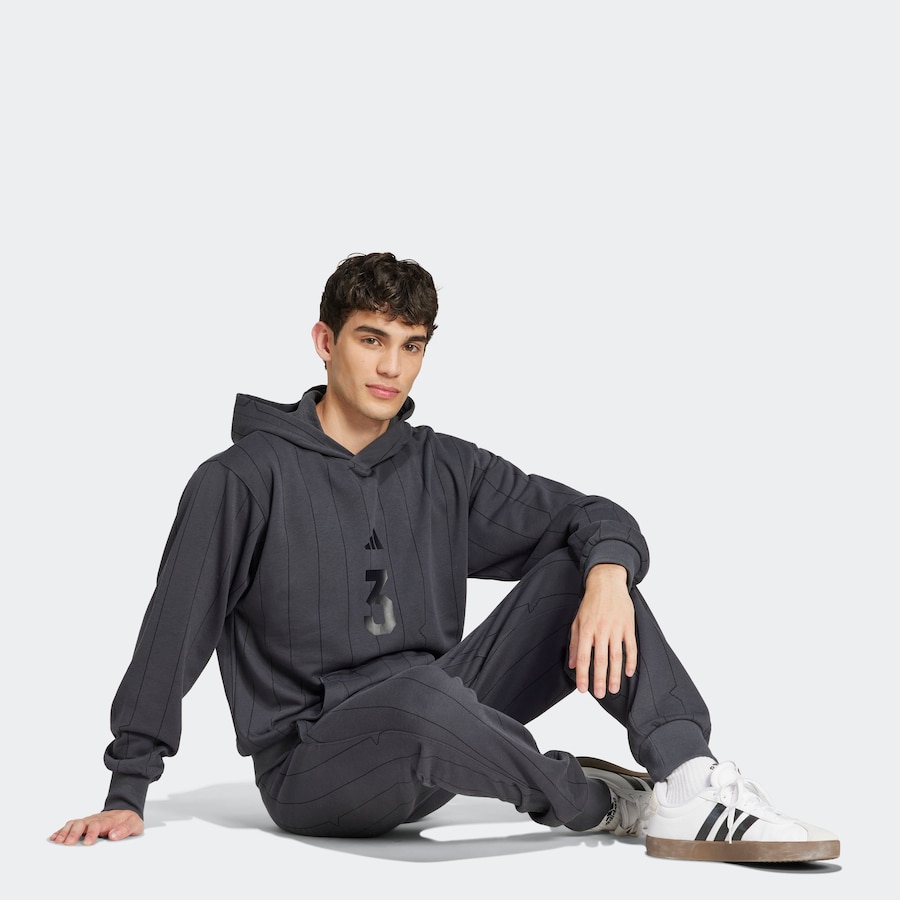 Зауженные спортивные брюки ADIDAS SPORTSWEAR Seasonal Essentials, темно-серый — фото 4