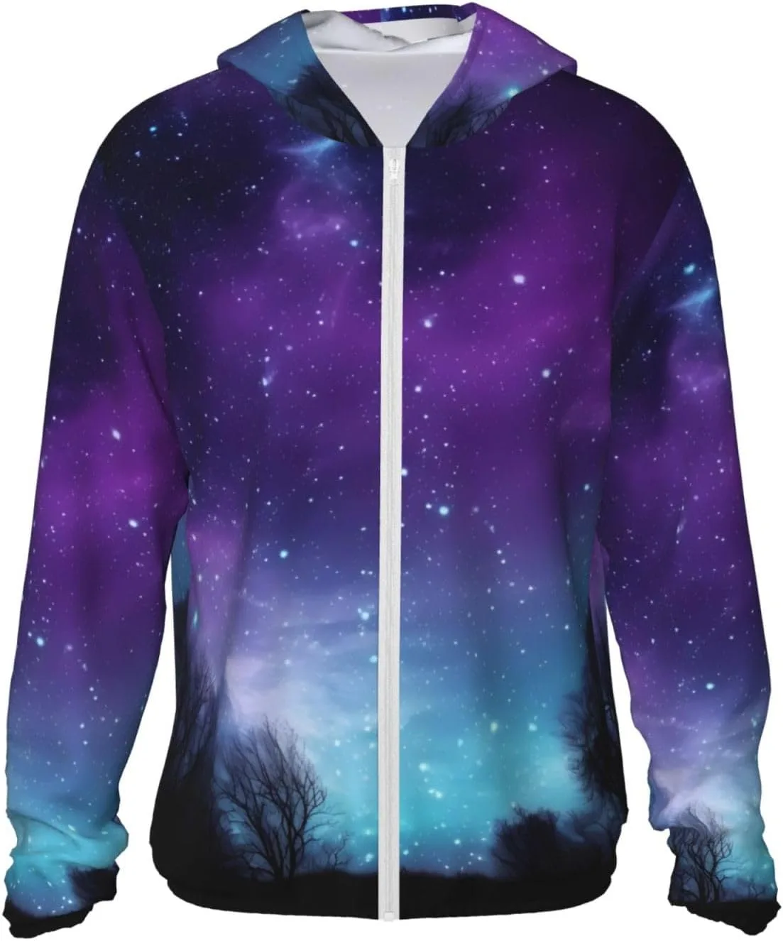 

Мужская толстовка с защитой от солнца UPF 50+ Purple Starry Sky FHEDVBN