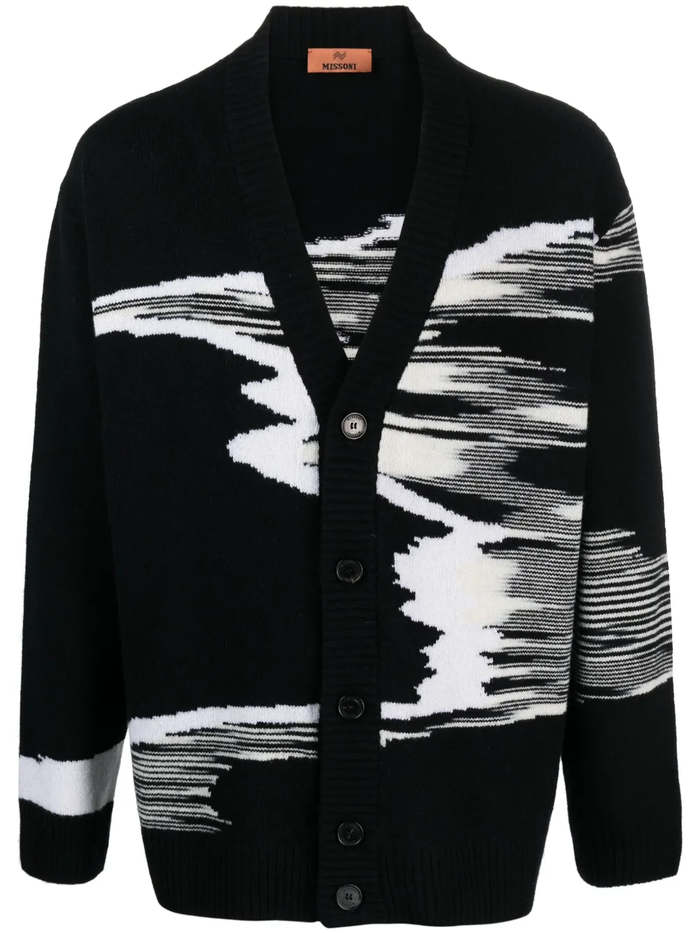 

Шерстяной кардиган с V-образным вырезом Missoni, черный