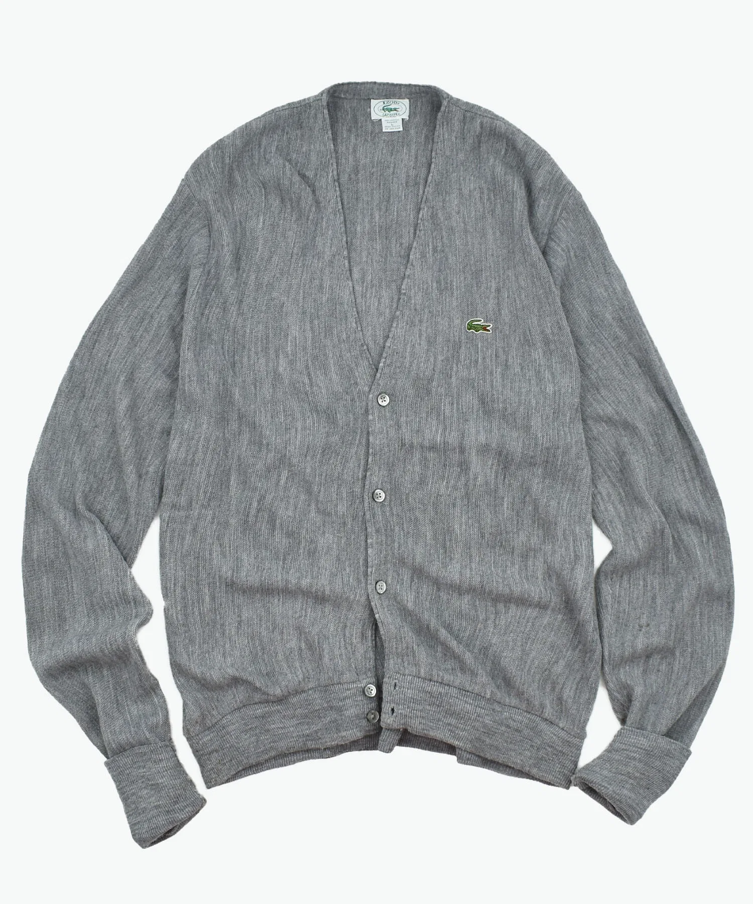 Кардиган IZOD LACOSTE винтажный, 90-е, США, акрил, однотонный