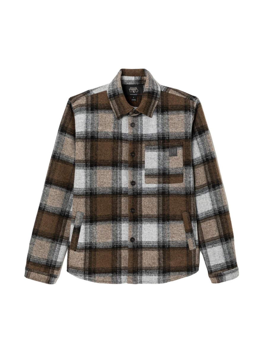 

Рубашка на пуговицах классического кроя Le Temps Des Cerises, Brown/Light brown