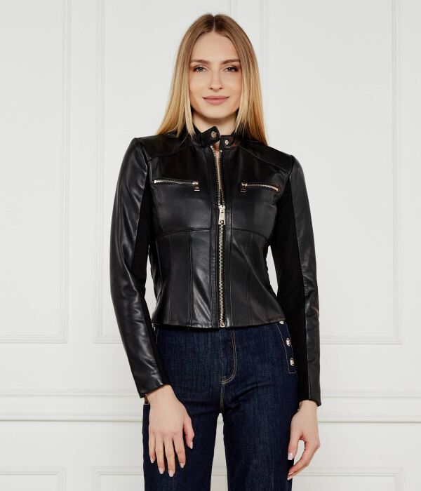

Кожаная куртка Slim fit Liu Jo, черный