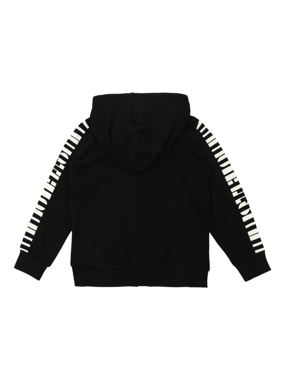Худи на молнии с принтом на рукавах Stella Mccartney Kids, черный — фото 2