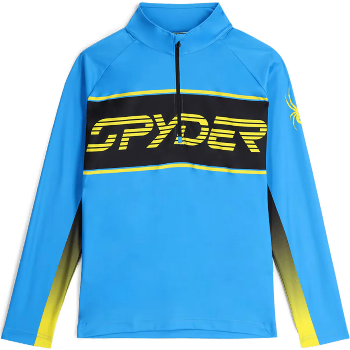

Футболка Paramount Men's 1/2 Zip Base Layer Spyder, синий/желтый