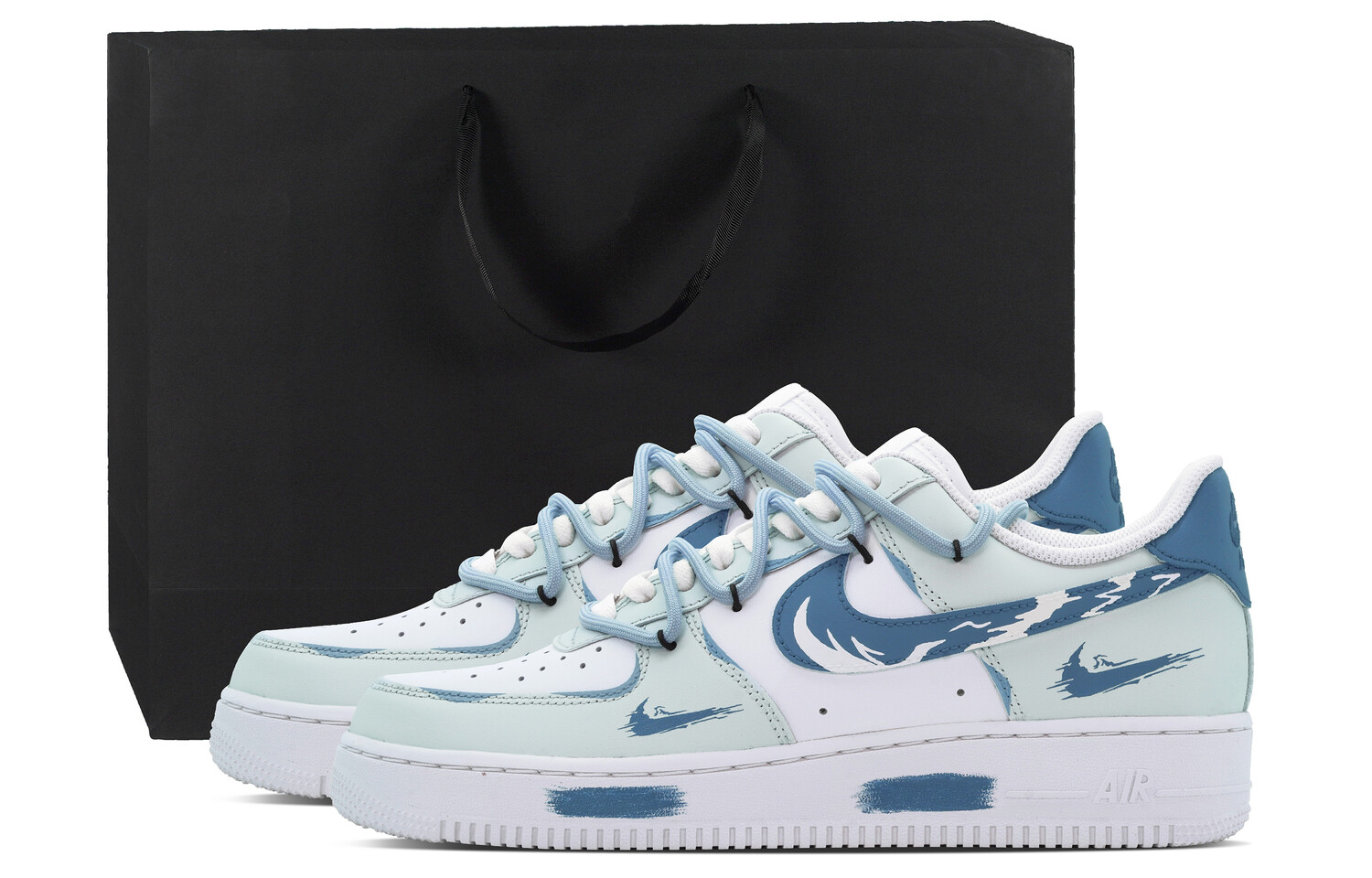 

Кроссовки Nike Air Force 1 Skateboarding Shoes Unisex Low-top White/blue, белый/синий