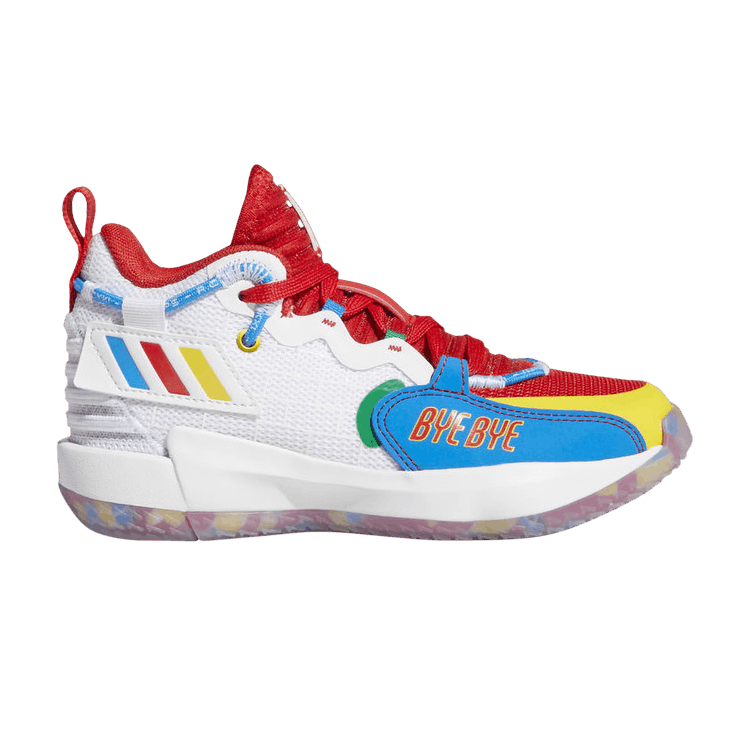 

Кроссовки adidas LEGO x Dame 7 EXTPLY Little Kid 'Bye Bye', белый