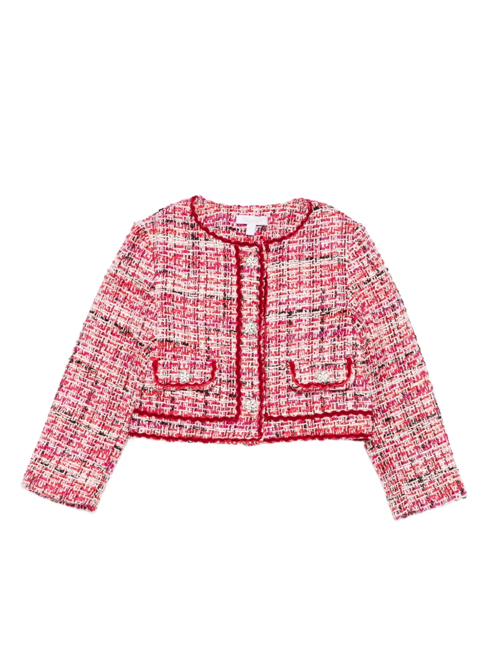 

Декорированный твидовый жакет Patachou, красный