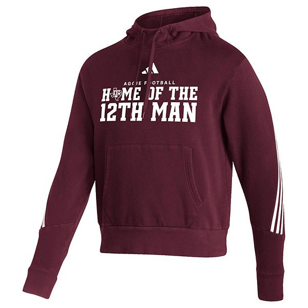 Мужской бордовый худи Texas A&M Aggies 12th Man Adidas — фото 3