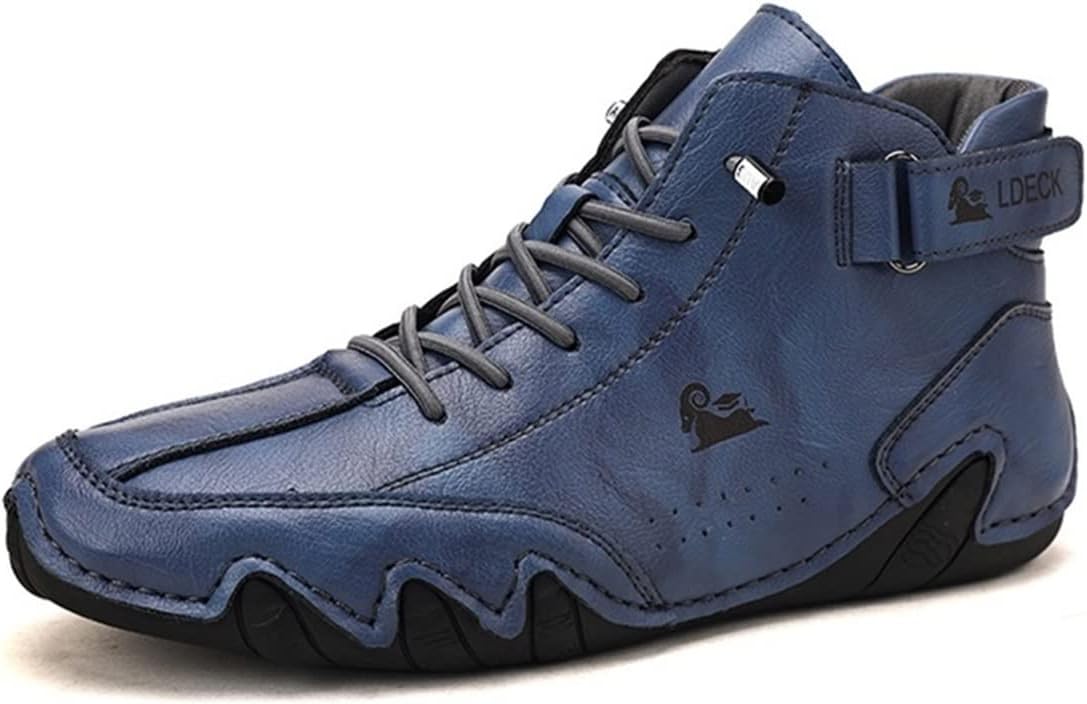 

Мужские ботинки DAGY Chukka, итальянские высокие ботинки из замши ручной работы, водонепроницаемые, нескользящие и дышащие, синий