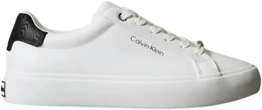 Кроссовки Calvin Klein Vulc Lace Up Lth/Moi, 0K5, 36 EU 0K5 - Bright White Black 36 — фото 2