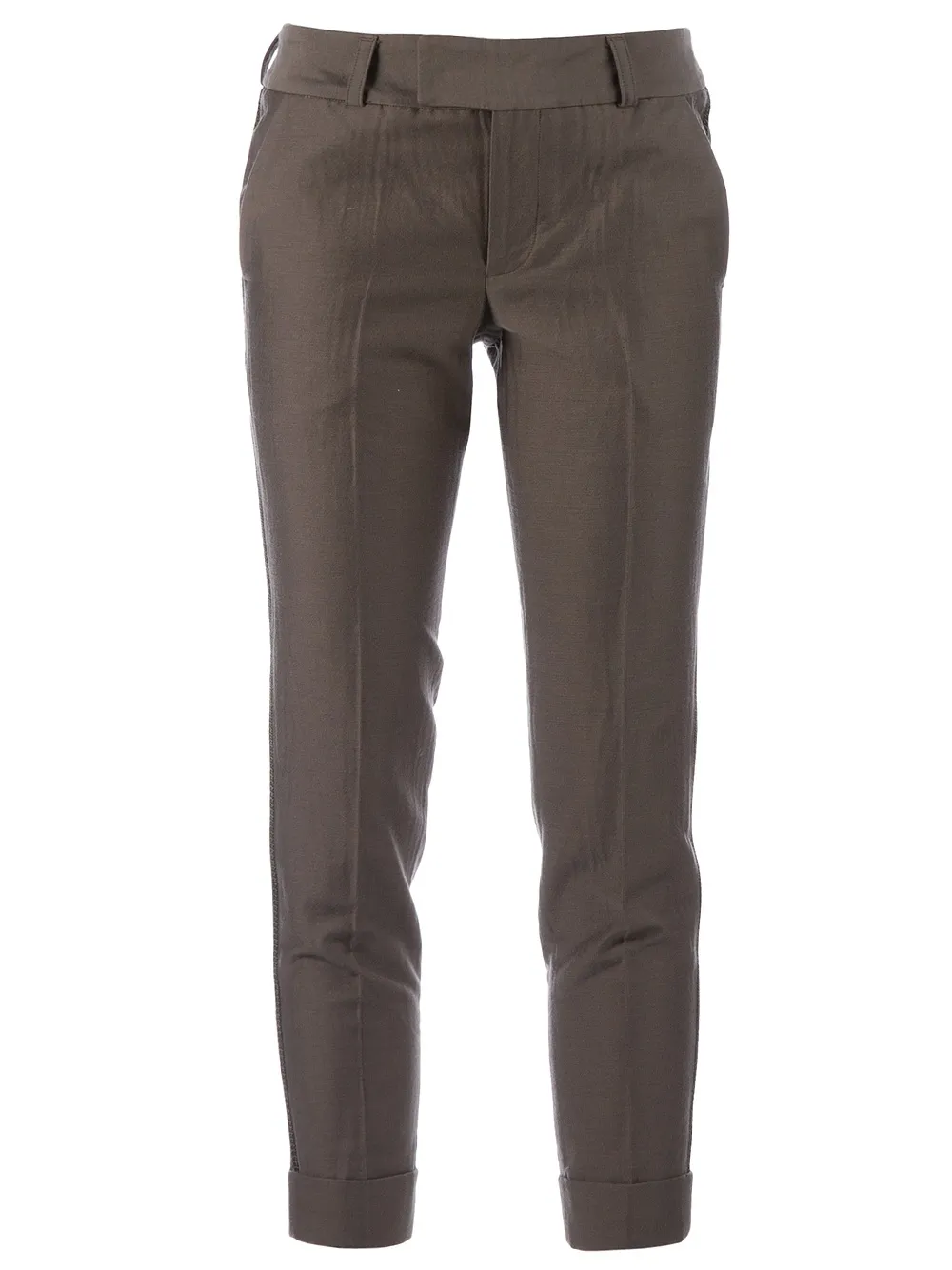 

Контрастные укороченные брюки Kolor, коричневый